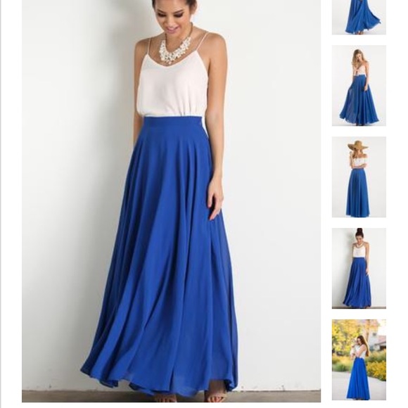Morning Lavender Dresses & Skirts - Morning Lavender Lucy Paris Blue Maxi Skirt